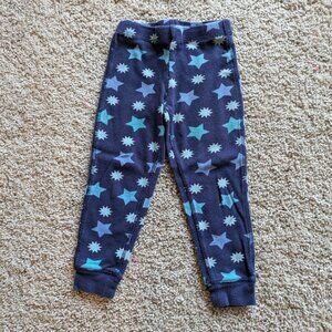Primary Kids' Organic Pajama Pants in Navy Snowflake Stars, Size 2-3